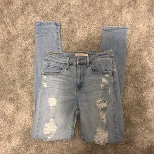 ripped light wash jeans